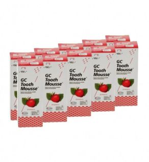 GC Tooth Mousse, 10-Pack Strawberry  EEP, A-